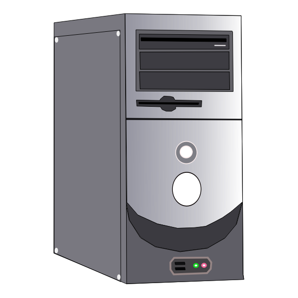 SVG Computer system case vector image