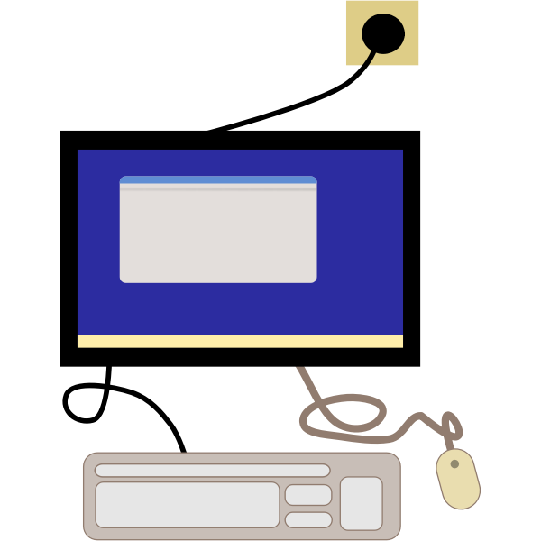 SVG Computer terminal vector image