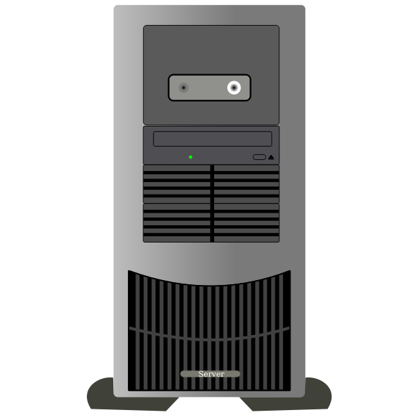 SVG Computer tower with stand vector clip art