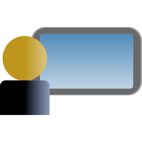 SVG Computer user sign vector drawing