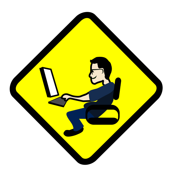 SVG Computer warning sign