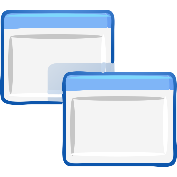 SVG Computer windows cascade vector image