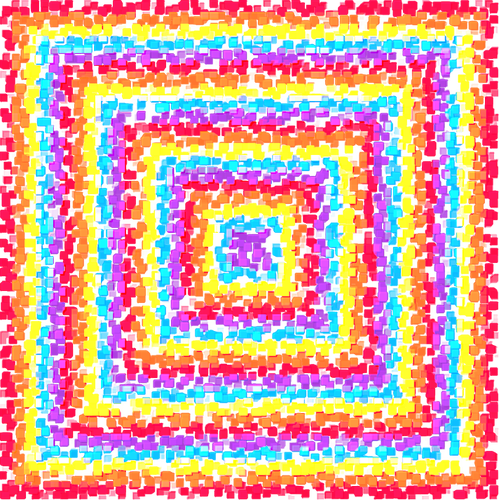SVG concentric squares explosion