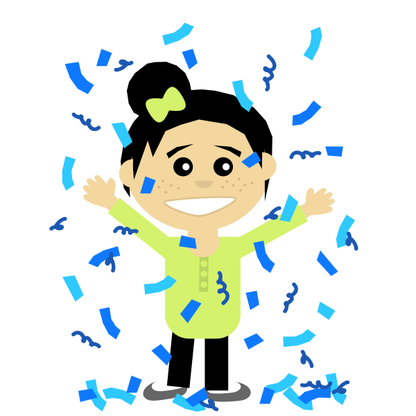 SVG Confetti girl vector image