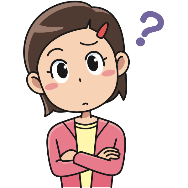 SVG Confused cartoon kid