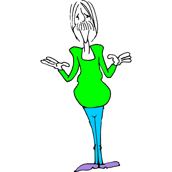 SVG Confused cartoon man