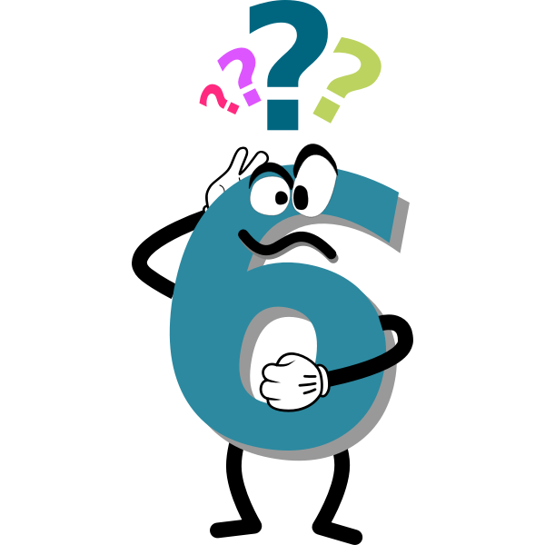 SVG Confused number six