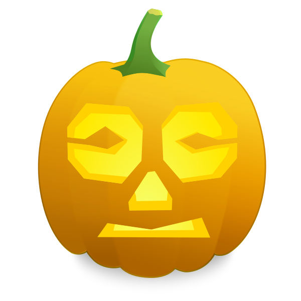 SVG Confused pumpkin vector clip art