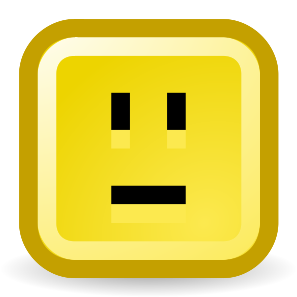 SVG Confused smiley vector icon