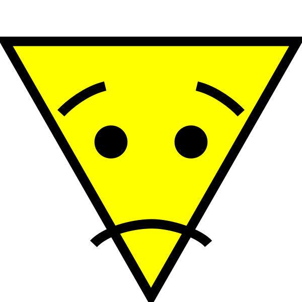 SVG Confused triangle face icon vector image