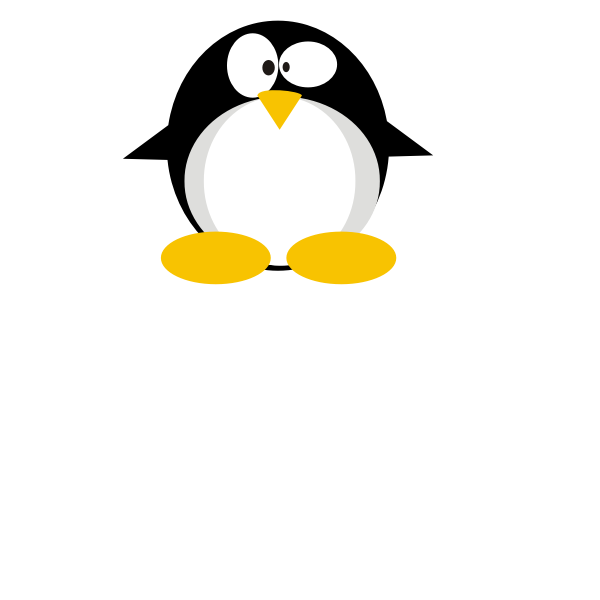 SVG Confused Tux vector image