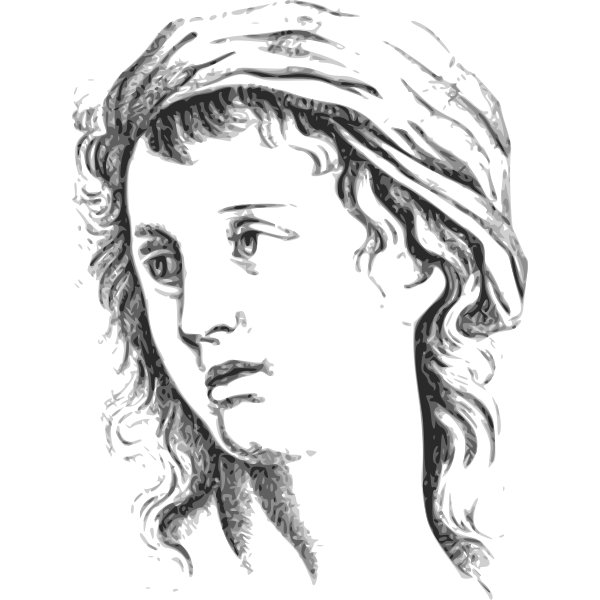 SVG Confused woman face exltxgtpression vector illustration