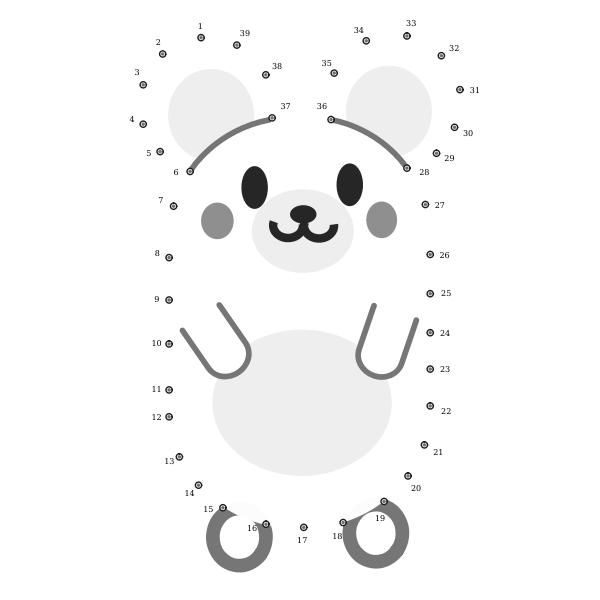SVG Connect the dots mouse vector