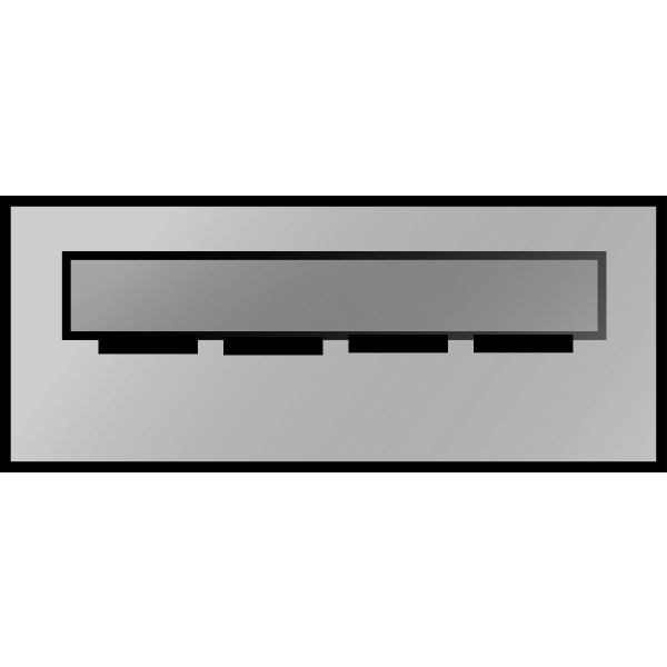 SVG Connector for USB type A vector image
