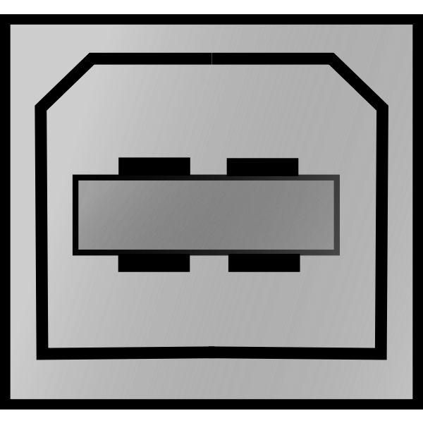 SVG Connector for USB type B vector image