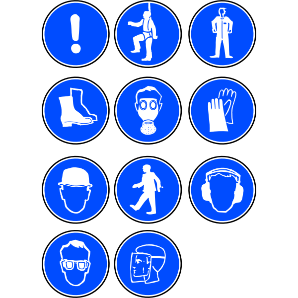 SVG Construction site protection signs vector illustration