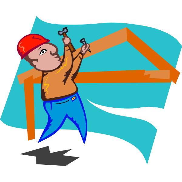 SVG Construction worker vector image