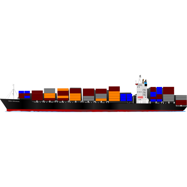 SVG Container ship vector illustration