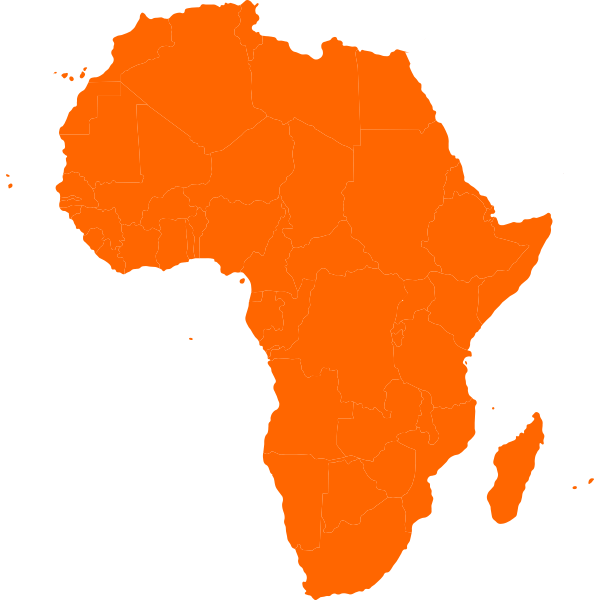 SVG Continental map of Africa vector clip art
