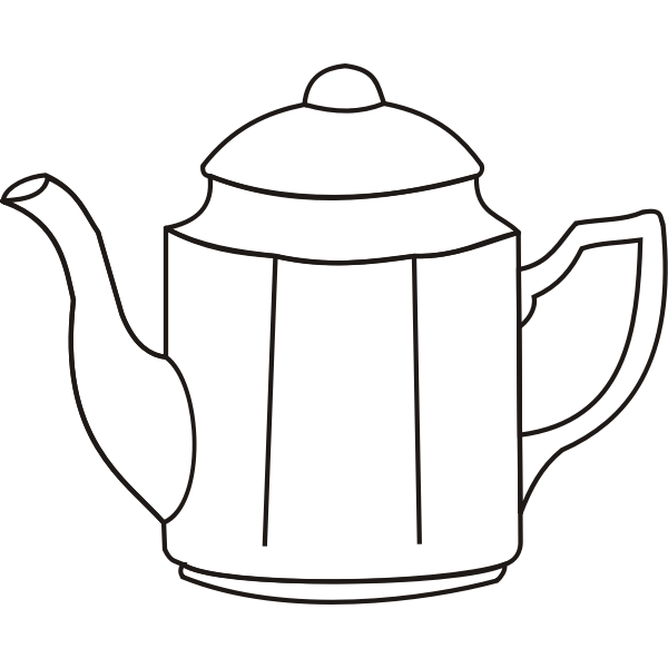 SVG Contour image of a coffee maker