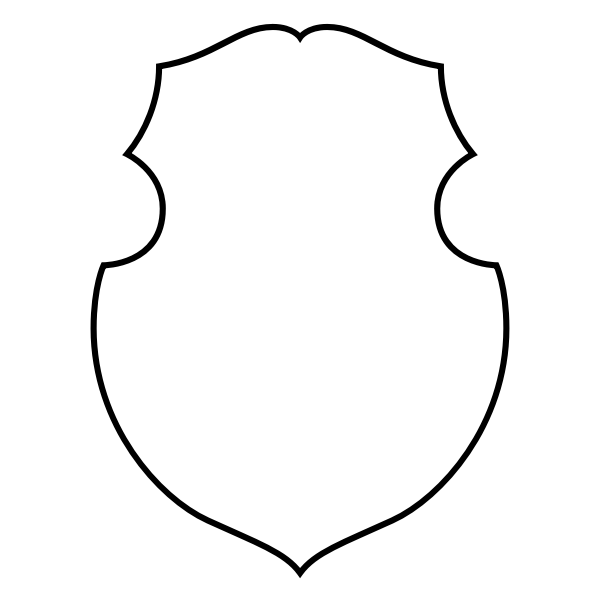SVG Contour image of a shield