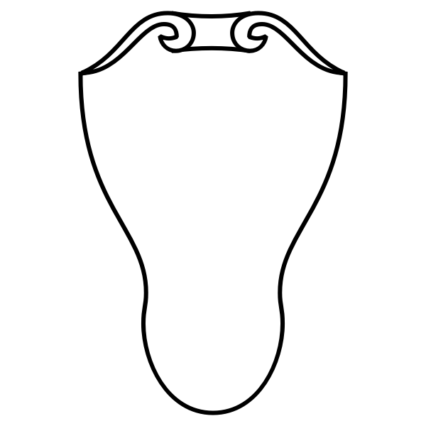 SVG Contour vector image of a shield