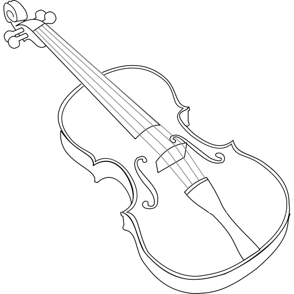 SVG Contour vector image of violin