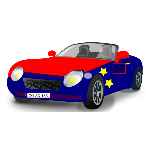 SVG Convertible sports car vector image