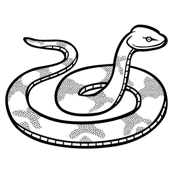 SVG Convolute snake line art vector image