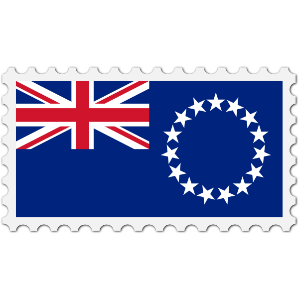 SVG Cook Islands flag stamp