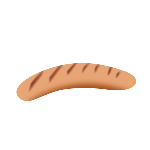 SVG Cooked sausage