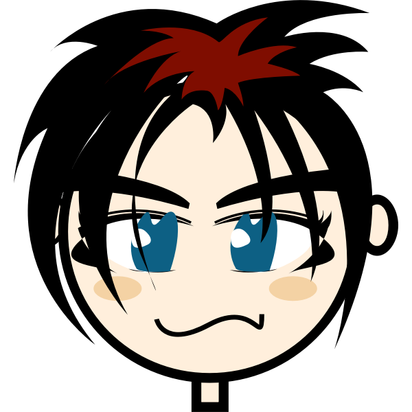 SVG Cool boy portrait vector illustration