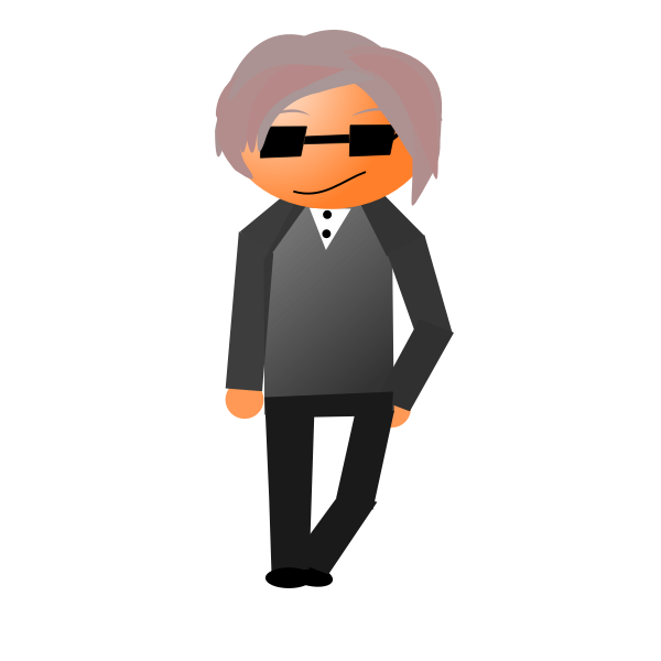 SVG Cool guy cartoon