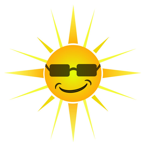 SVG Cool happy Sun vector image