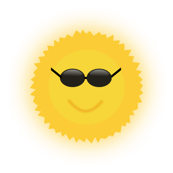 SVG Cool Sun vector image