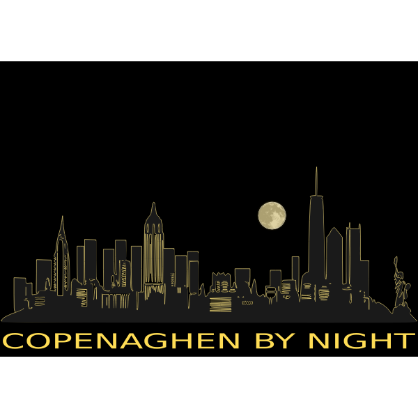 SVG Copenhagen by night