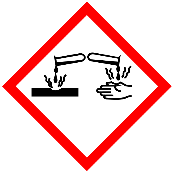 SVG Corrosive substances warning