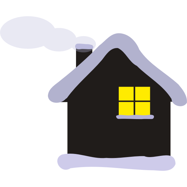 SVG Cottage in winter