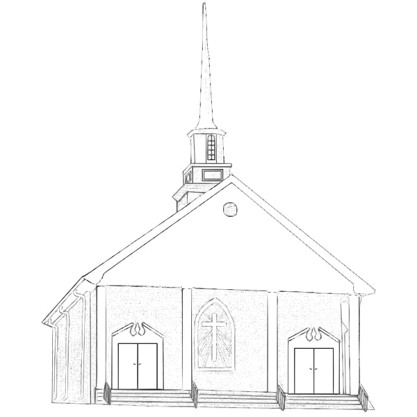 SVG Country church vector drawing