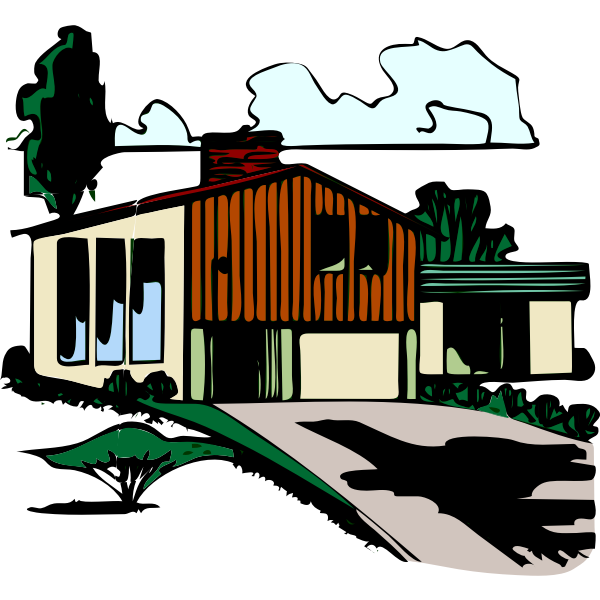 SVG Country house drawing