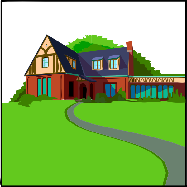 SVG Country house vector image