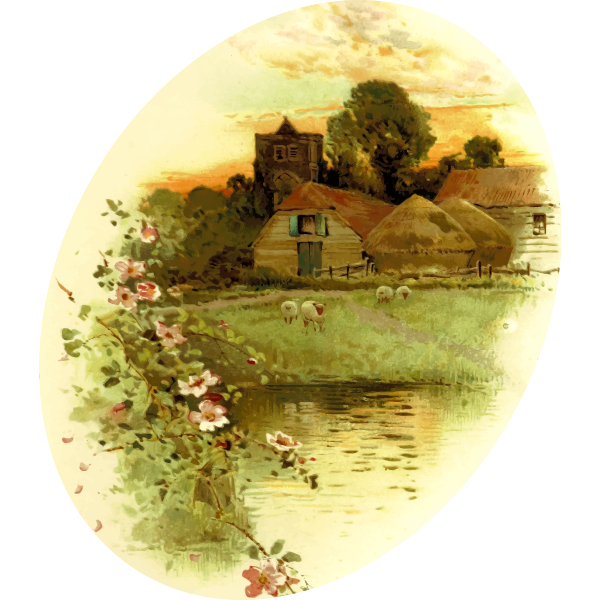 SVG Countryside landscape