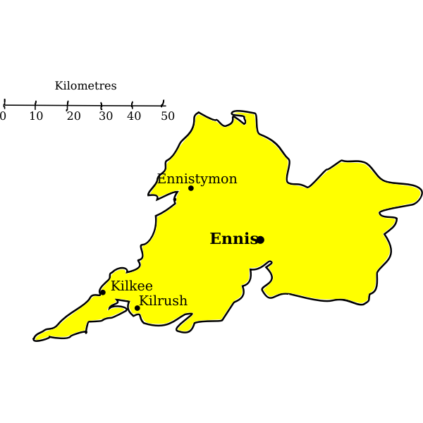 SVG County Clare map