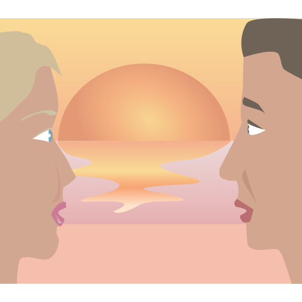 SVG Couple at the beach