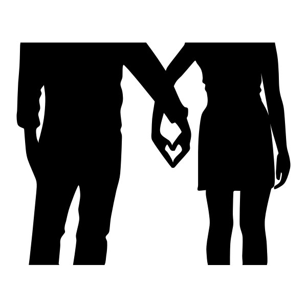 SVG Couple holding hands