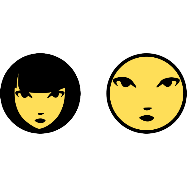 SVG Couple of serious female exltxgtpressions