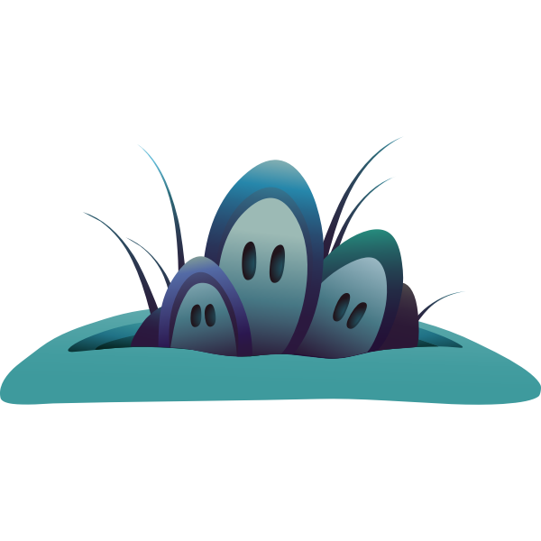 SVG Couple of stones in a pond