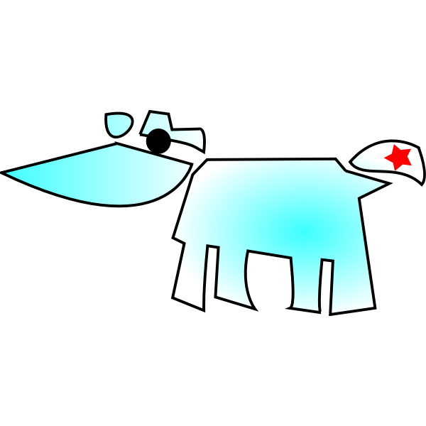 SVG Cow abstract vector drawing