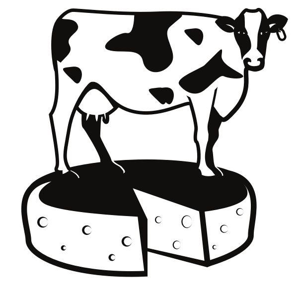 SVG Cow cheese silhouette