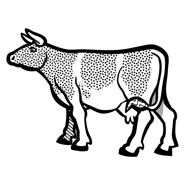 SVG Cow image from coloring book